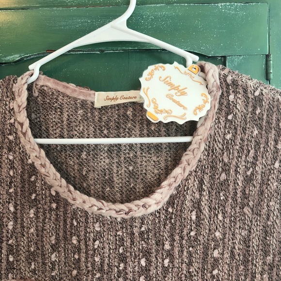 Mauve lace and silk knit Boho mini dress sz. Sm - Picture 2 of 3